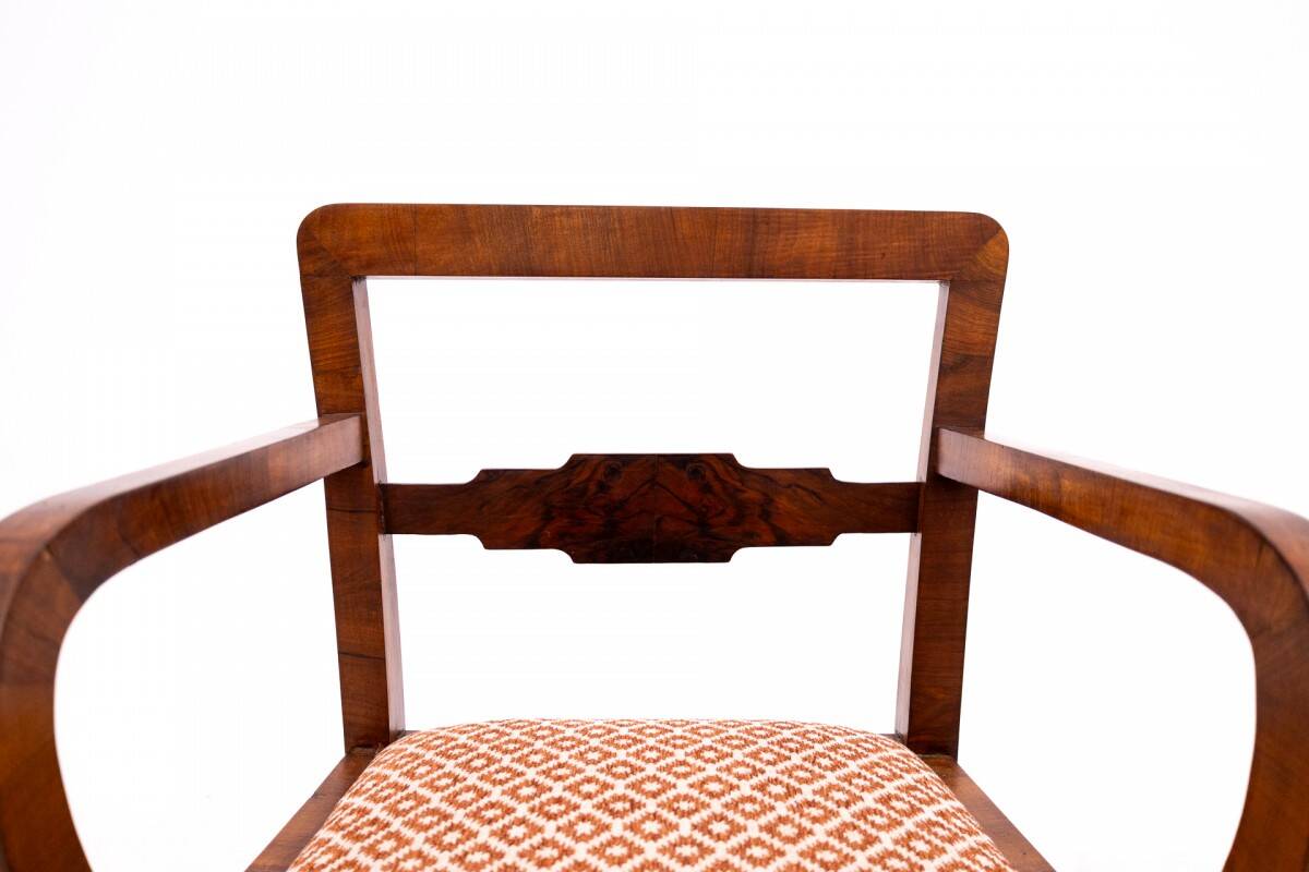 Pair of Art Deco armchairs from the 1940s, Poland.