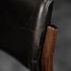 Modern vintage Scandinavian chairs in rosewood and black leather from the mid-century by Bramin, set of 3.
