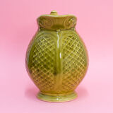 Sarreguemines green vintage carafe