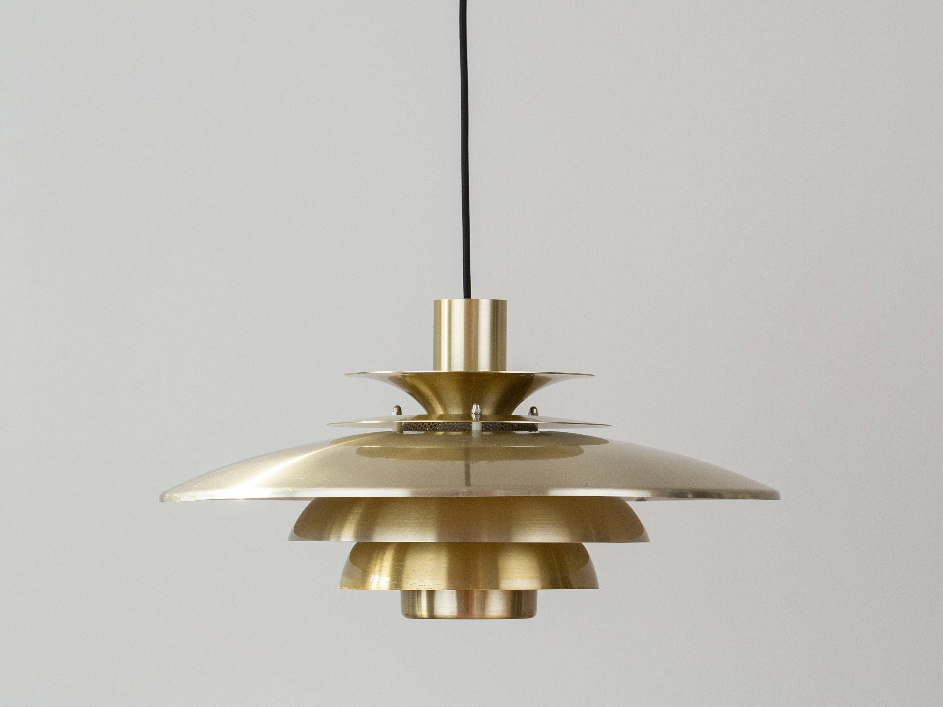 Danish vintage Verona pendant lamp by Kurt Wiborg, Jeka, 1980s