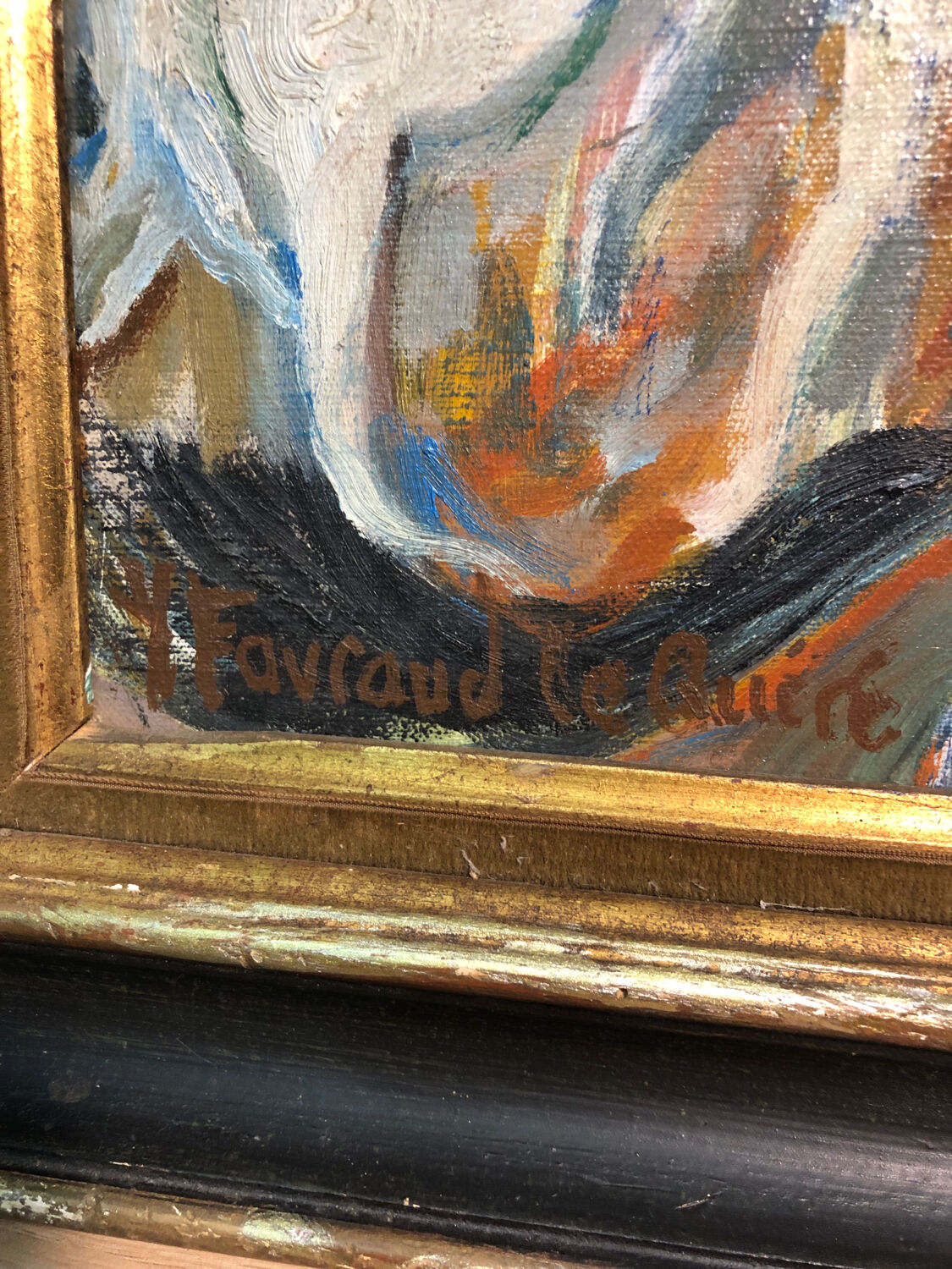 Painting Oil on Canvas Fauvism Circus Horse Dancer Circa 1960