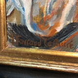 Painting Oil on Canvas Fauvism Circus Horse Dancer Circa 1960
