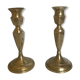 Pair of brass candle holders
