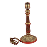 Pied de lampe laiton vintage cottage 23 cm haut de douille