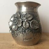 Tin vase signed L Rozay