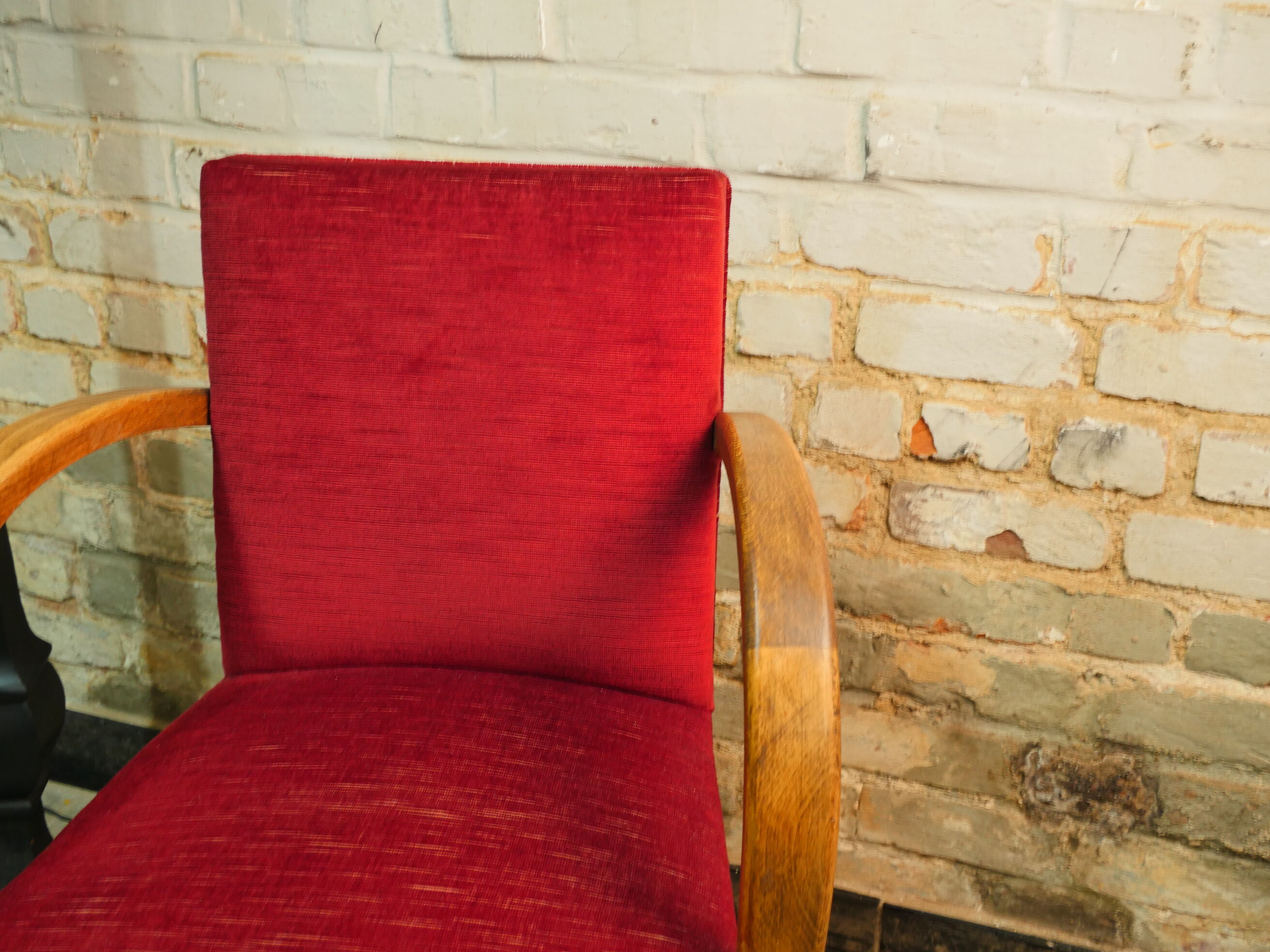 Fauteuil bridge en velours