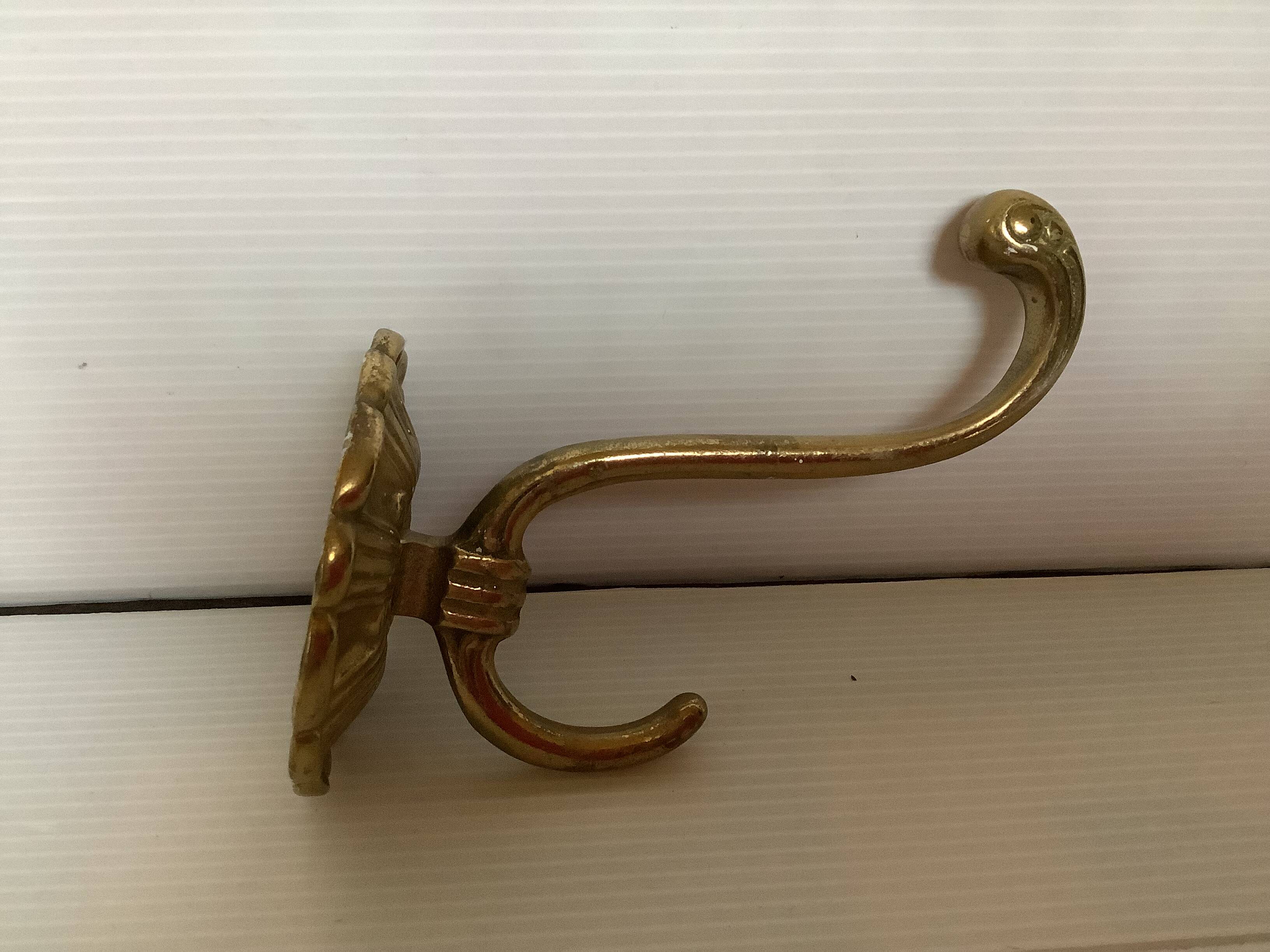 Double patére laiton