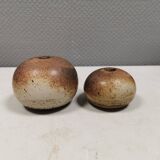 Two small round vases by Aage Wurtz Denmark 1970-80s.
