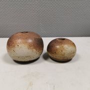 Two small round vases by Aage Wurtz Denmark 1970-80s.