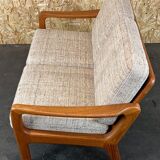 60s 70s teak sofa 2 seater couch J. Kristensen Danish Denmark Design