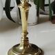 Antique torch candle holder, in polished brass, classic and refined