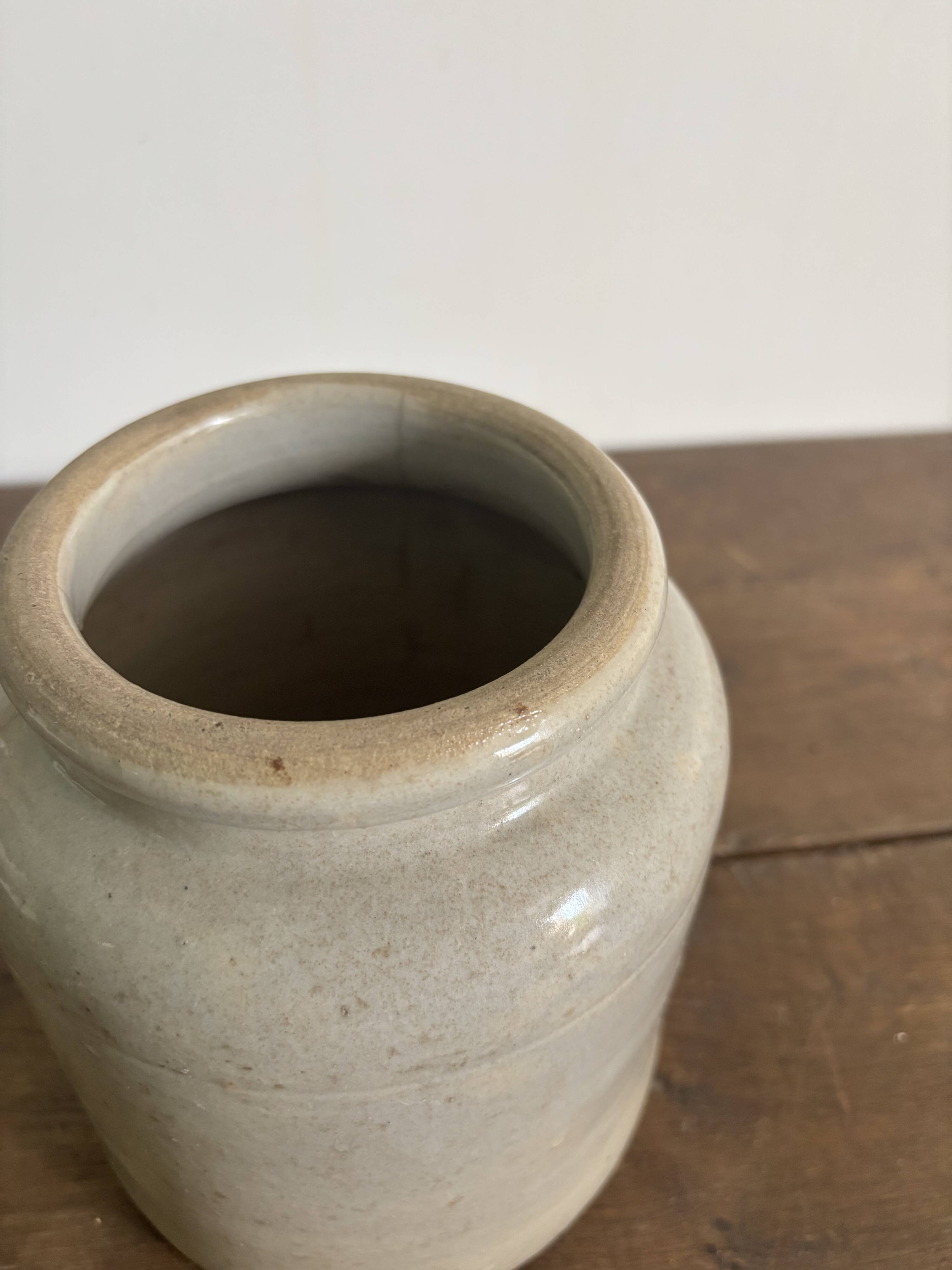 Ancien pot / vase en grès émaillé - vintage