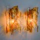 Pair of "Spirales" wall lights by Murano Mazzega, Italy, 1970