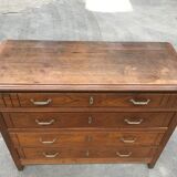 Art deco solid oak chest of drawers