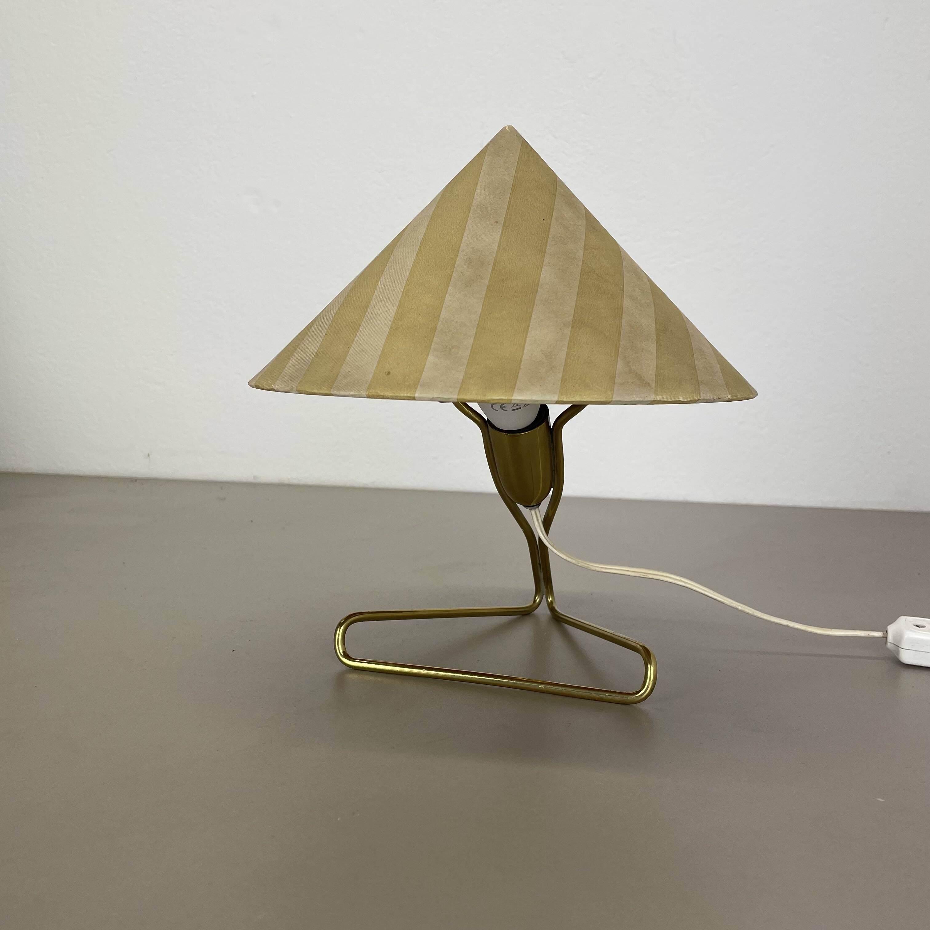 Brass table lamp "aal" by rupert nikoll, austria, 1950s