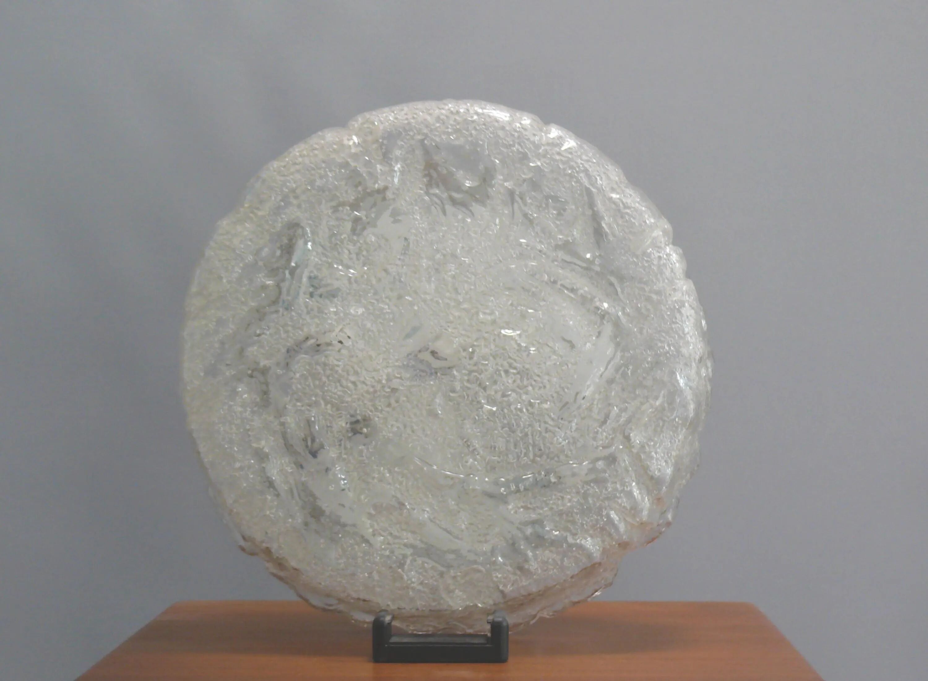Plafonnier Glashütte Limburg en verre dépoli - années 1960