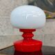 Opaline glass table lamp by Stepan Tabery for Valasske Mezirici 1970