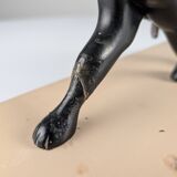 Ariadne and the Panther, Art Deco Sculpture in Wood and Brass, 1920s