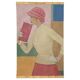Painted canvas depicting a woman from the 1950s. Contemporary work.