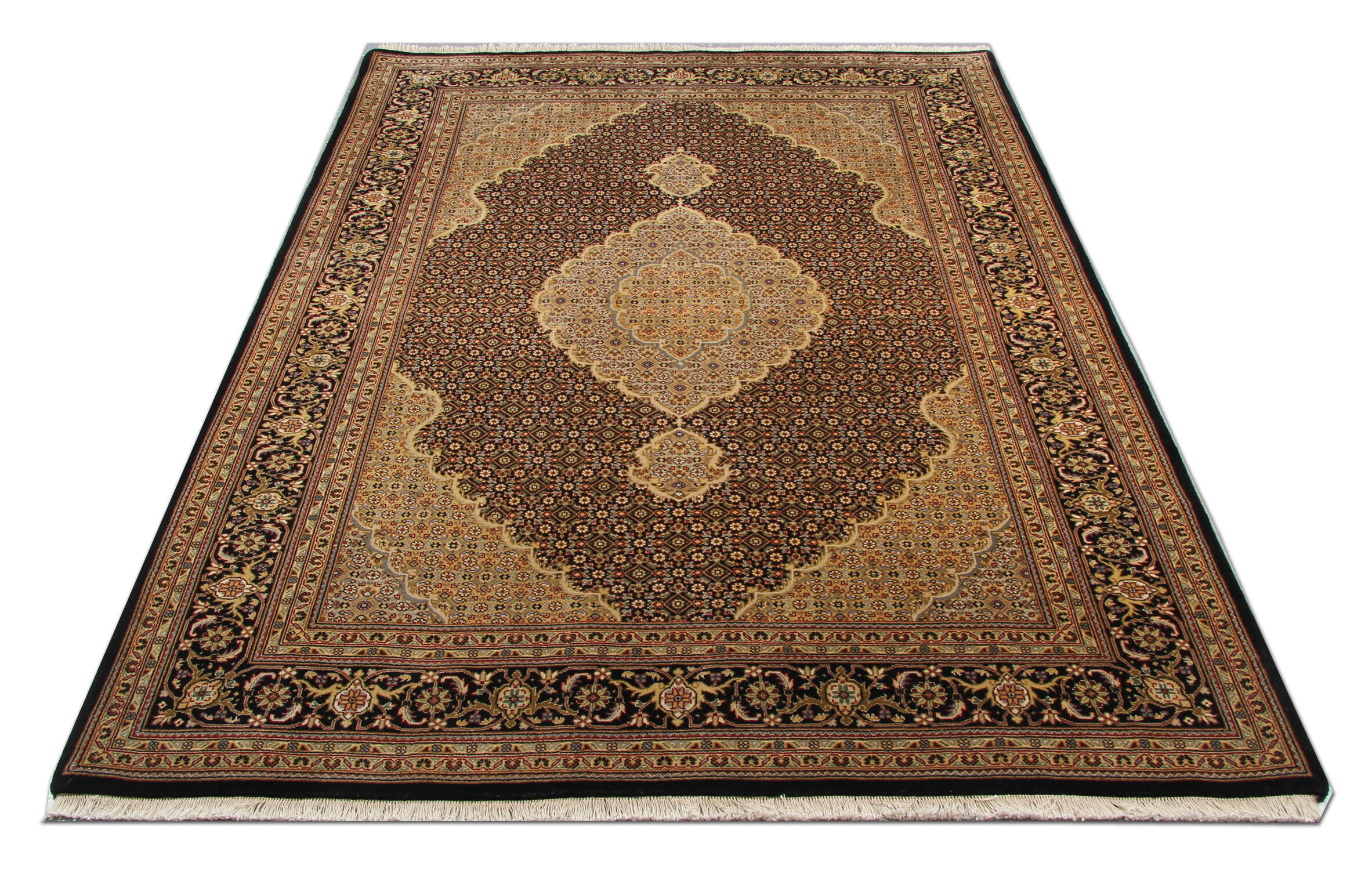 Handwoven Vintage Medallion Carpet Fine Wool Traditional Area Rug- 172x245cm