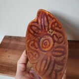 Handcrafted vintage enameled copper bowl