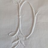 Old monogrammed scalloped pillowcase
