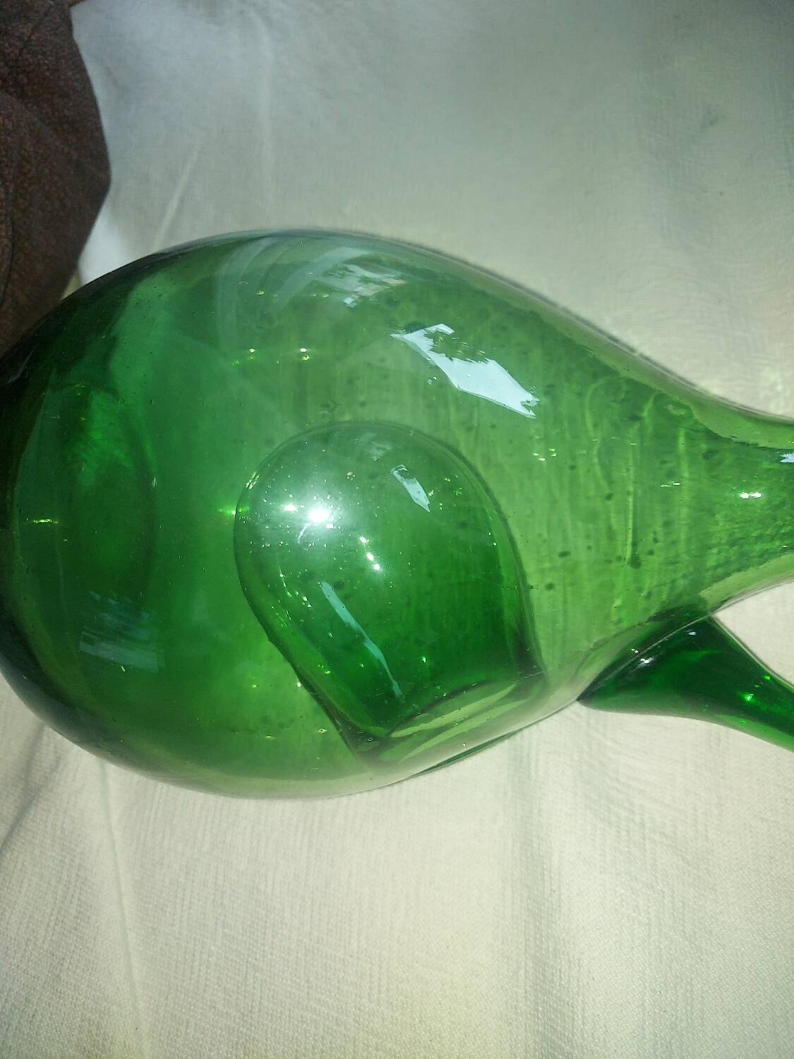 Carafe à vin en verre souffle années 60's