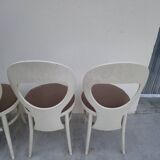 Set of 4 Baumann chairs, Mouette model, vintage 1950s