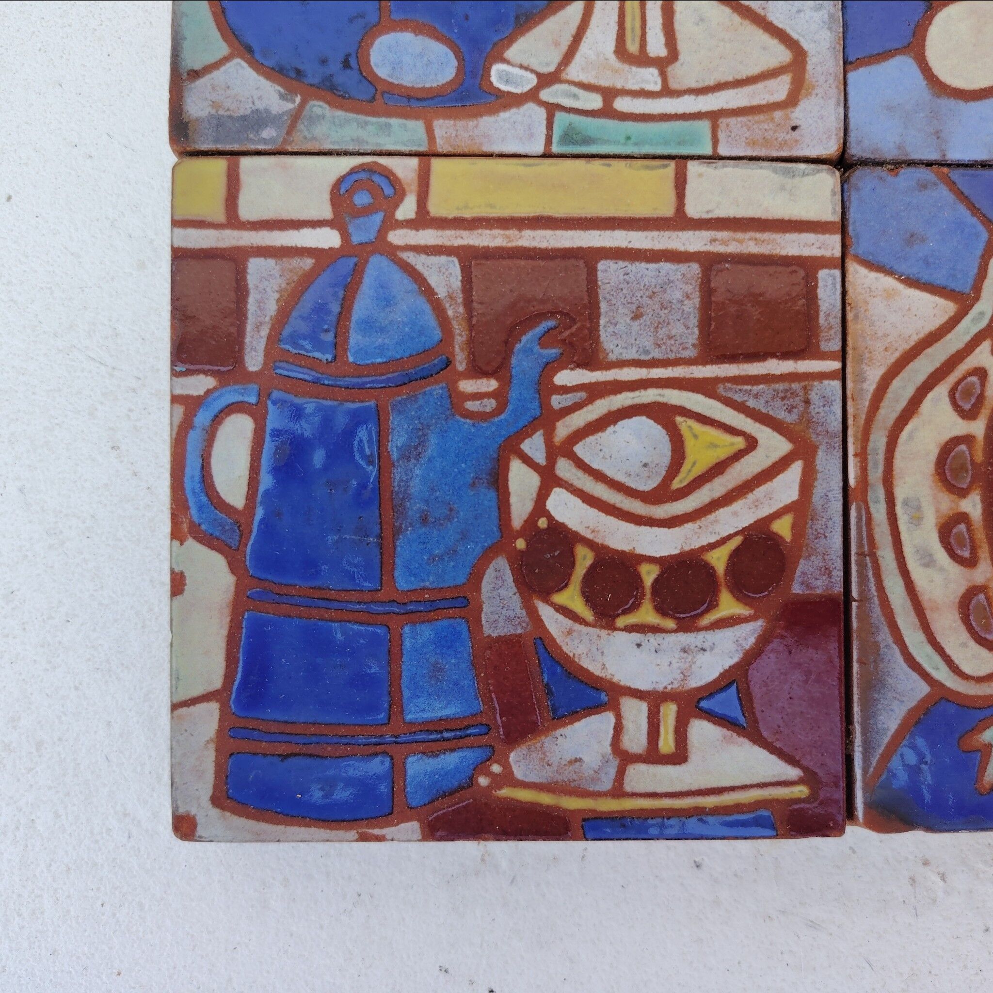 Ceramic trivet, Dominique Baudart, vintage