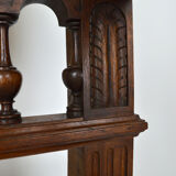 Neo-Renaissance walnut armchair with lion heads, circa 1880