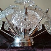 Sputnik ceiling light chandelier 3 fires Emil Stejnar - 1960