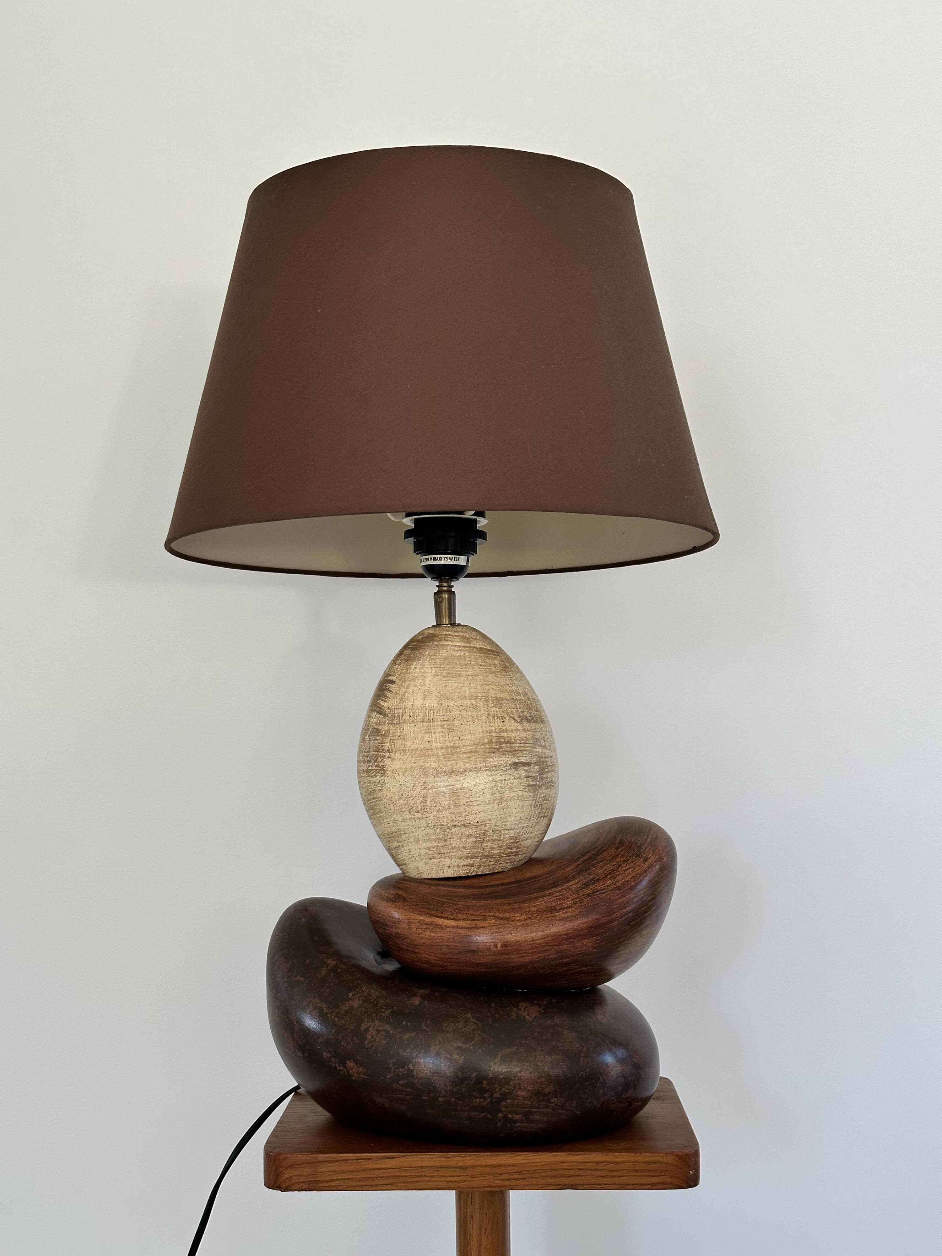 Lampe à 3 galets design de François Chatain, France 1980