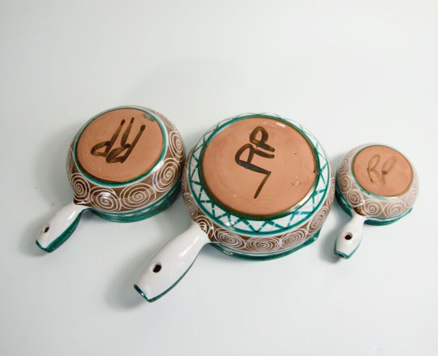 3 pans by Robert Picault