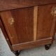 Solid oak and marble bedside tables