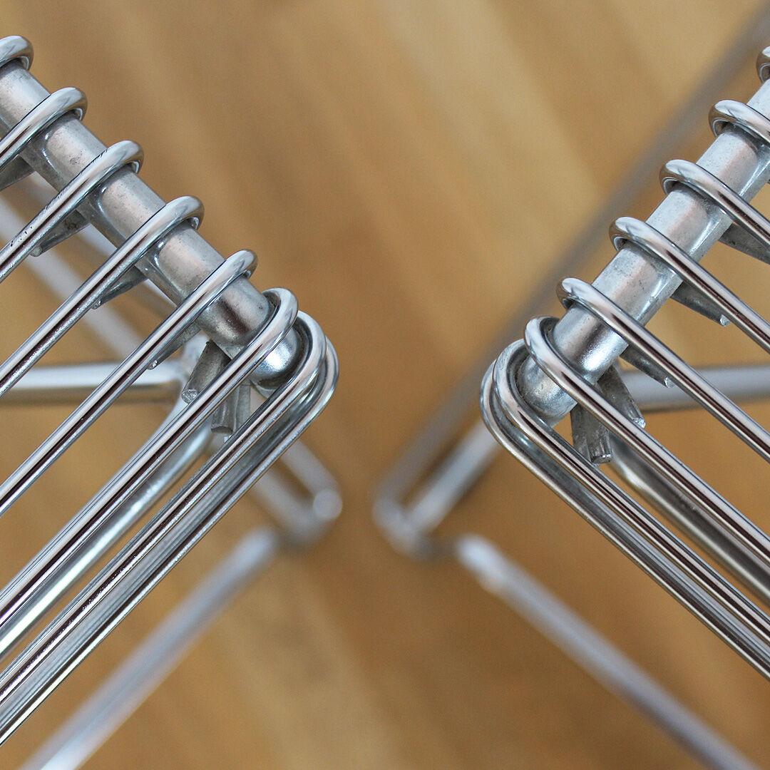 Set of 2 Till Behrens stools - 'Kreuzschwinger' - Schlubach - 1983