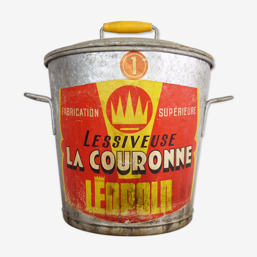 Lessiveuse La Couronne Leopold en métal galvanisé, circa 1960 | Selency