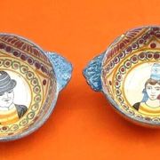 2 old ear bowls Faience from Quimper Henriot Quimper