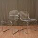Série de 4 chaises en acier tubulaire
