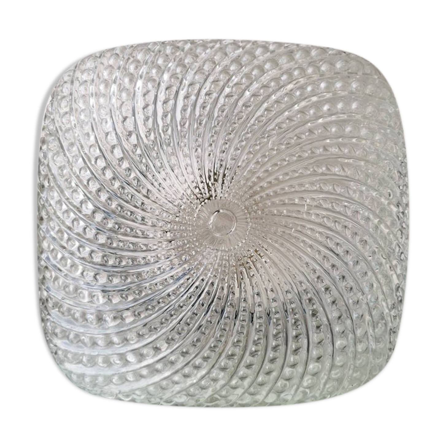 Square glass ceiling lamp, 1970