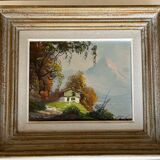 Tableau : huile sur toile - Paysage
