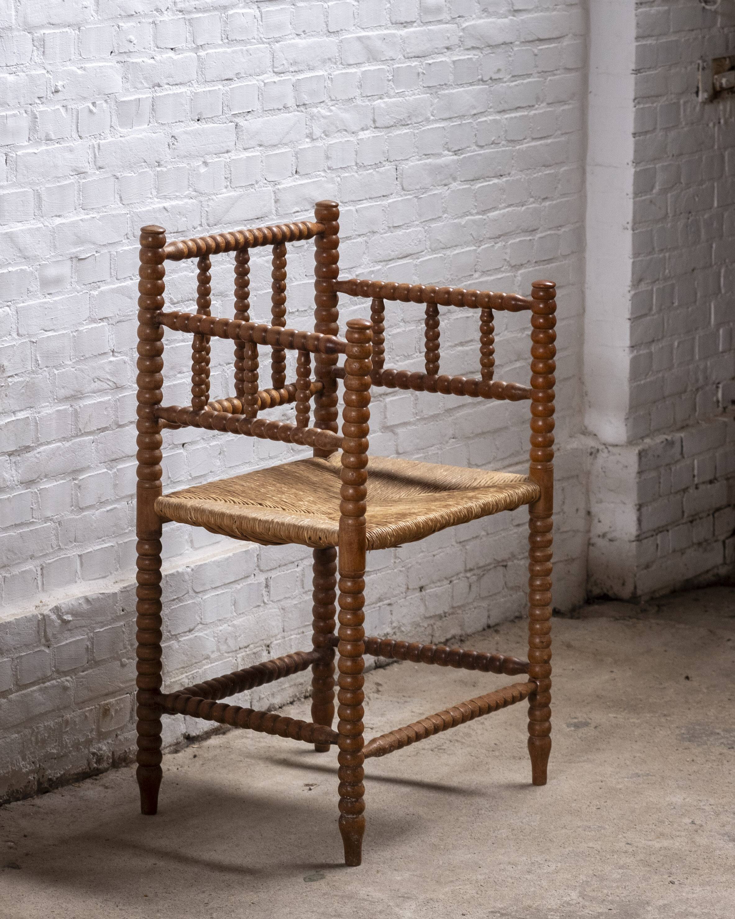 Chaise fuseaux, début 1900 Pays-Bas