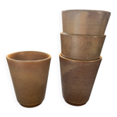 Lot de 4 gobelets en grès Digoin, parfaits pour le café, le thé ou com