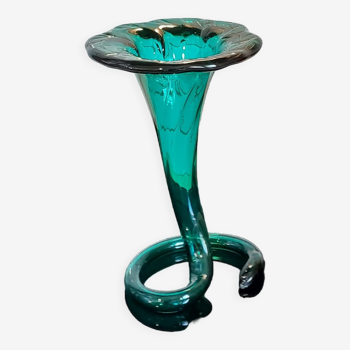 Vase corolle Murano verre soufflé