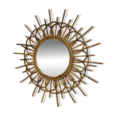 Miroir vintage en rotin