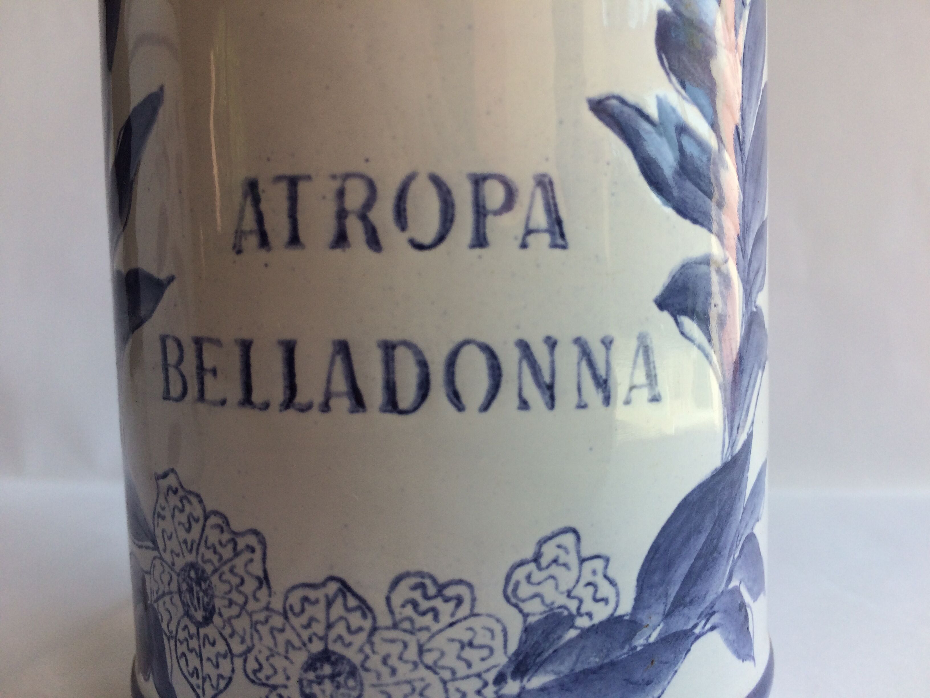 Pair of ceramic pharmacy pots