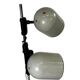 Vintage space-style floor lamp with 2 spots.