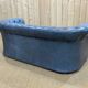 English Chesterfield 3-seater sofa in blue leather from the 1980s