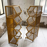 Industrial storage shelves yellow