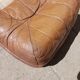 Vintage leather pouf