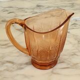 Pitcher pink glass 1960